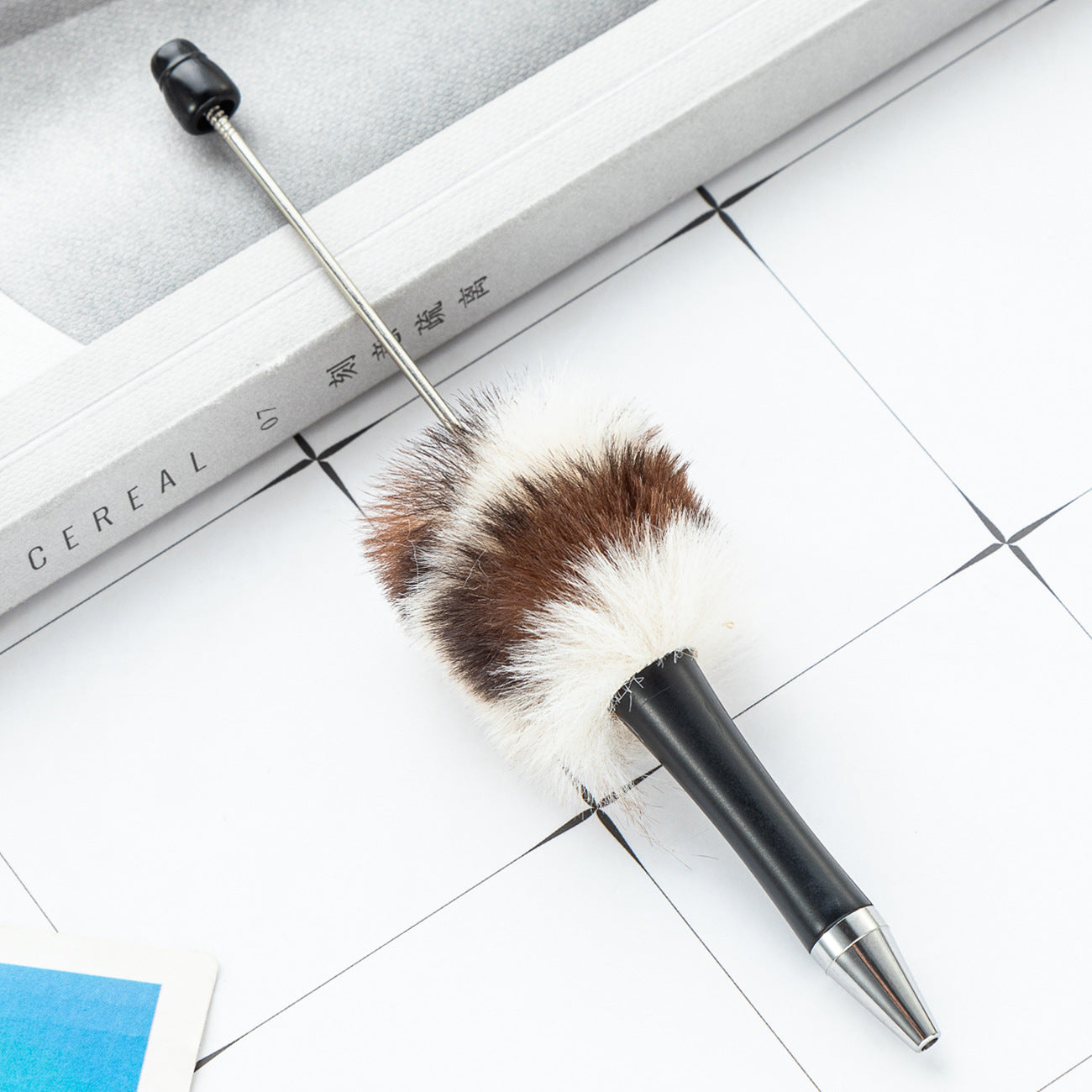 Wholesale Beadable Pen DIY Leopard Print Plush Beads